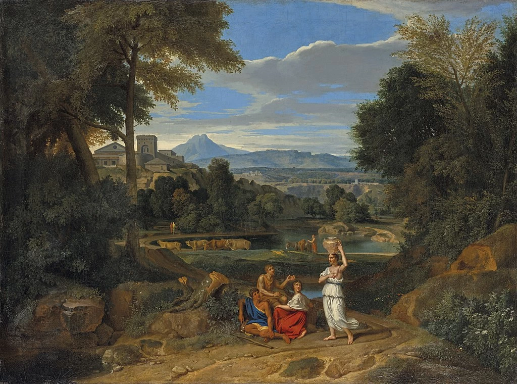 Pastori in un immaginario paesaggio italiano